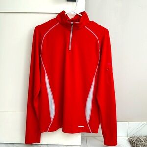 SPYDER Mens Quarter Zip Pullover with Zippered Arm Pocket